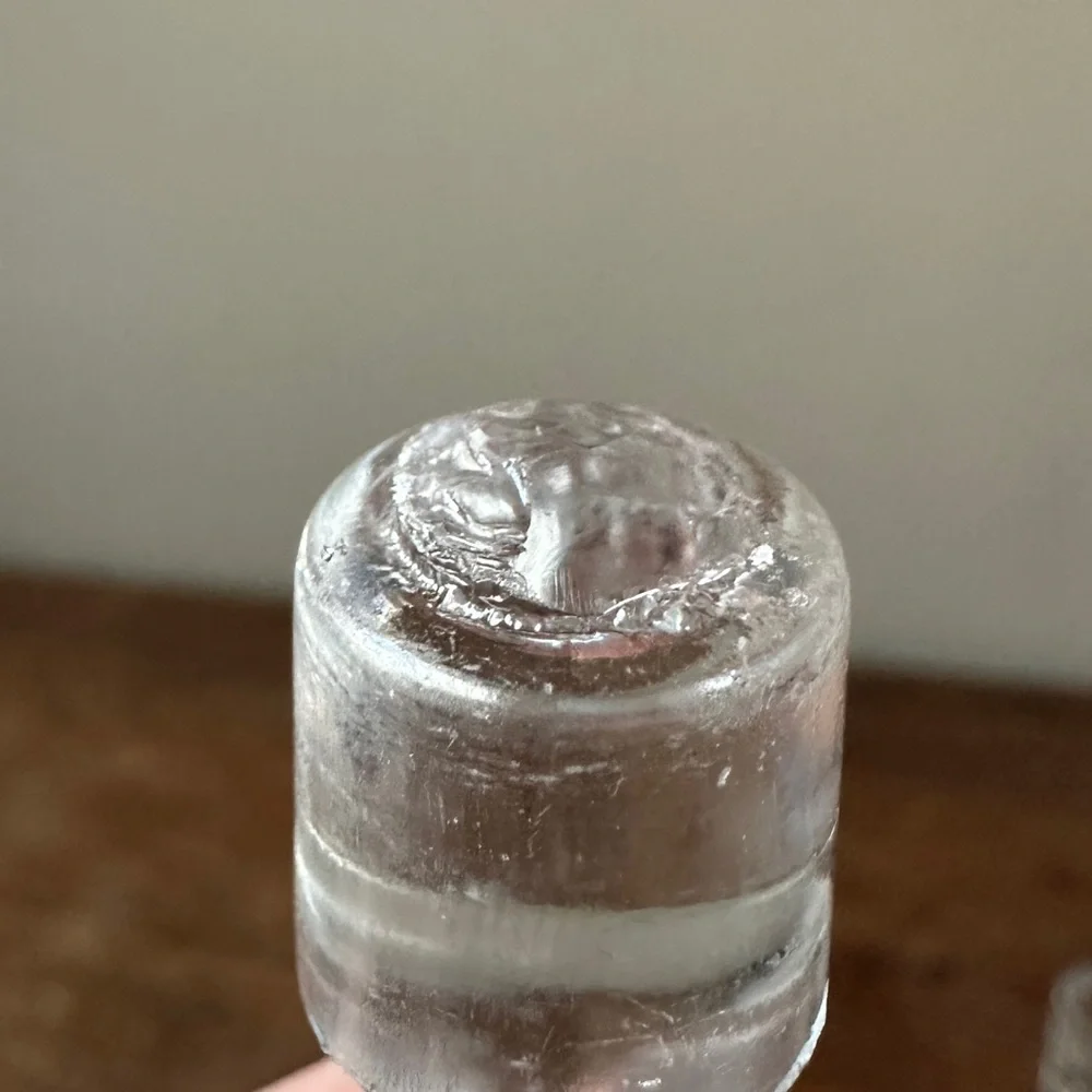 Mid Century Faceted Glass Bottle Stopper, Replacement Cruet Stopper VINTAGE